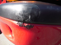 Textured Bumper Scrapes, Scratches and Holes are easily repaired